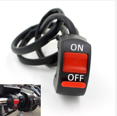 1x Motorfiets Alarm Elektronische Zoemer Schakelaar Motorfiets Mount Op-Off Double Flash Dangerous Lamp Controller Knop Motorfiets: 02