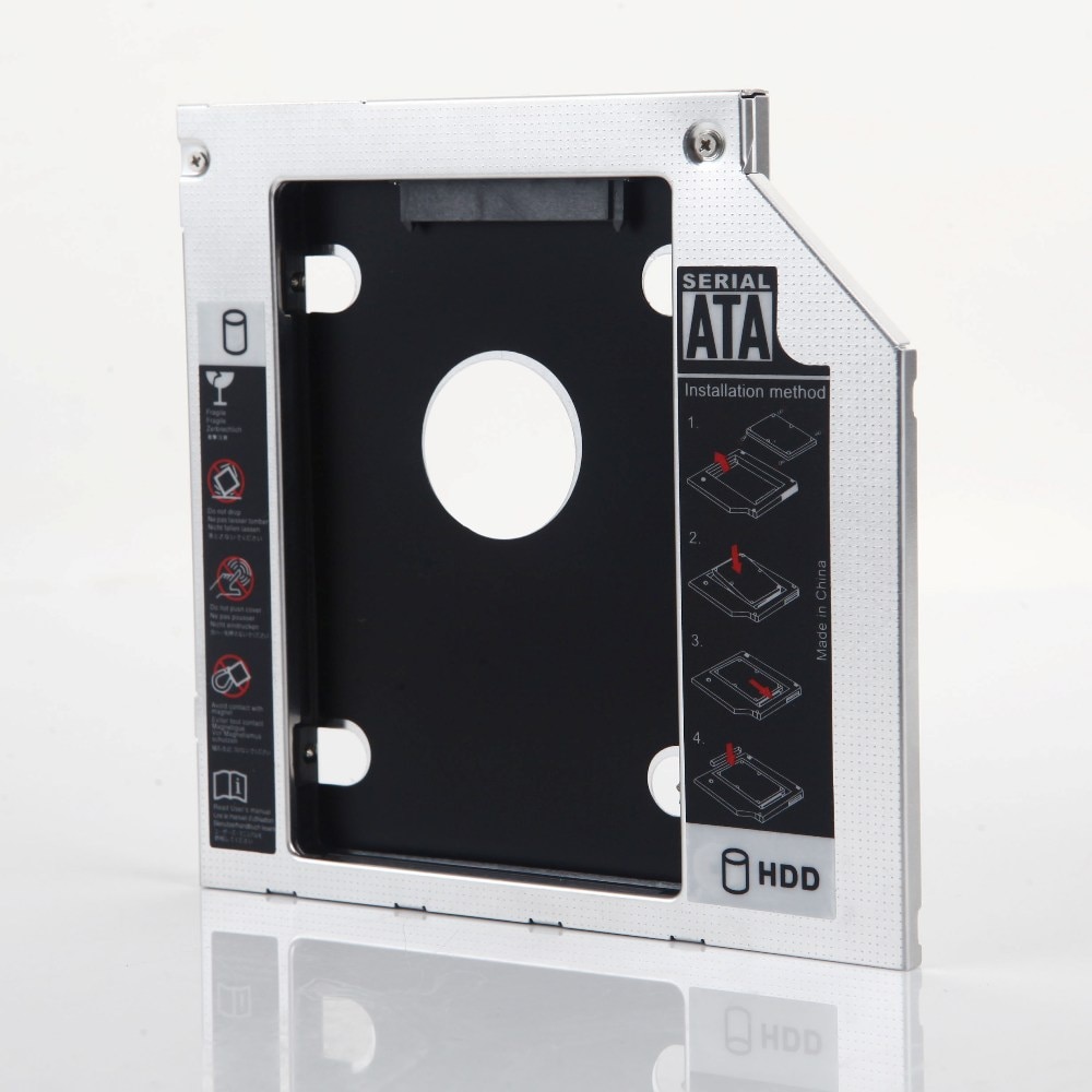 Universal Aluminum 2nd HDD SSD Hard Drive Optical Caddy Adapter bay for HP dv3500 17-f052er 17-e182nr M6-1000SG 1101sg 1050sg