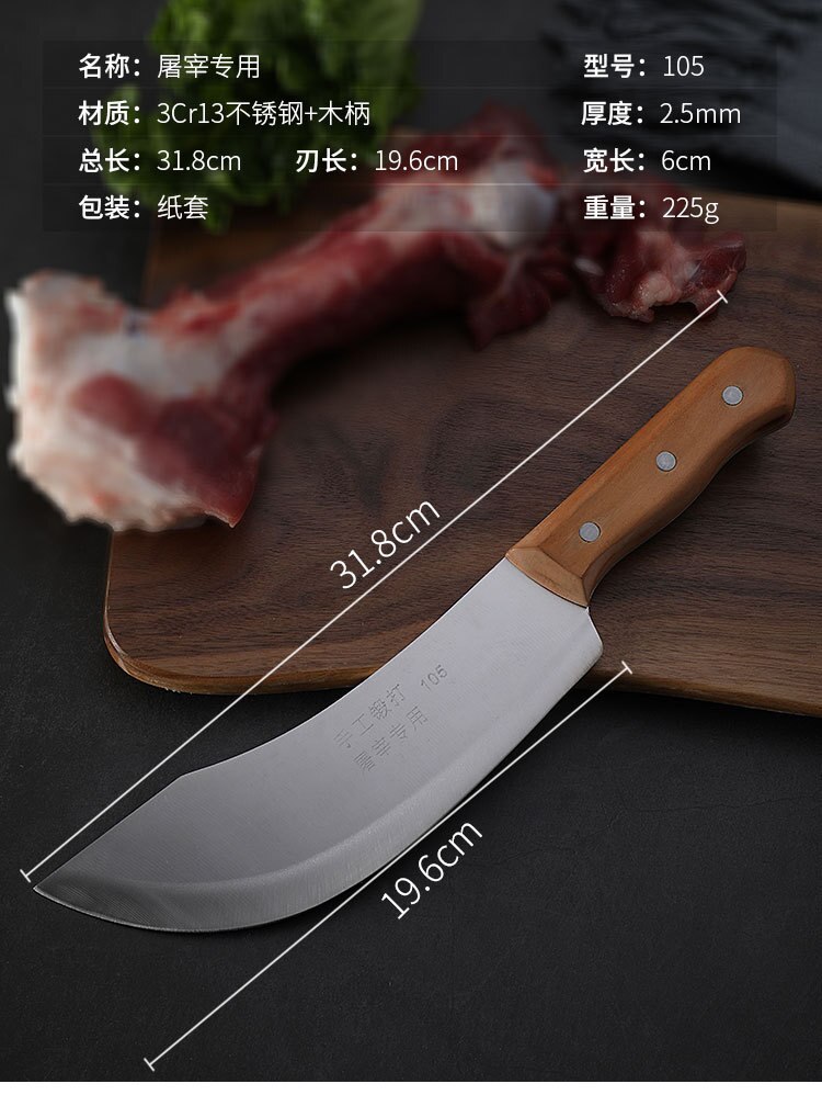 Koch der Messer Edelstahl Boning Messer Berufs Küche Messer Handgemachte Fleisch Spalter Metzger Messer Küche Kochen Werkzeug: Koch Messer F