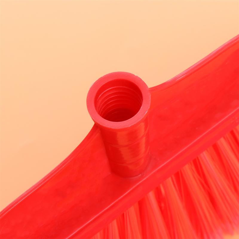 2 uds y Durable escoba de plástico cabeza de escoba de plástico mango de escoba (Color de la mezcla)