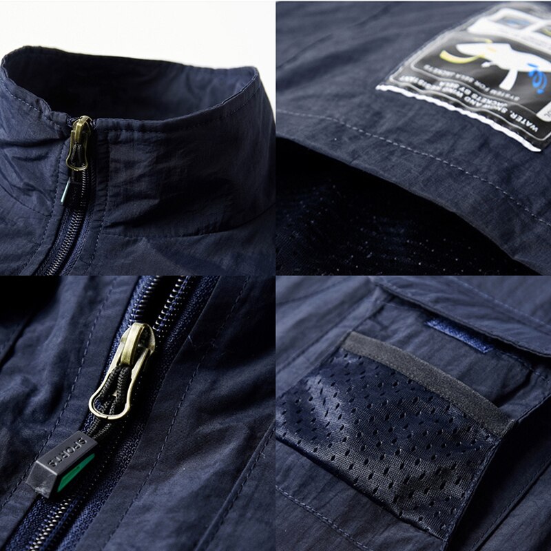 Multi-kieszeń kamizelka wędkarska siatka oddychająca szybkoschnąca kamizelka zewnętrzna mężczyźni kemping wypoczynek wodoodporna kamizelka odporna na zarysowania