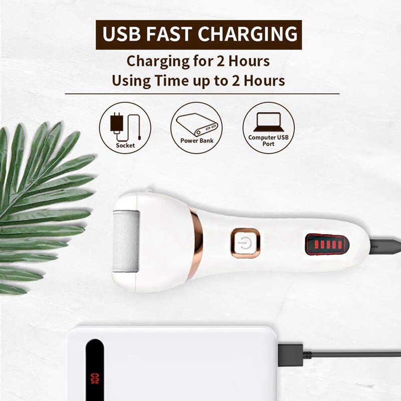 Electric Callus Remover, Rechargeable Electronic Feet File Pedicure Foot File Foot Rasp with IPX7 Waterproof