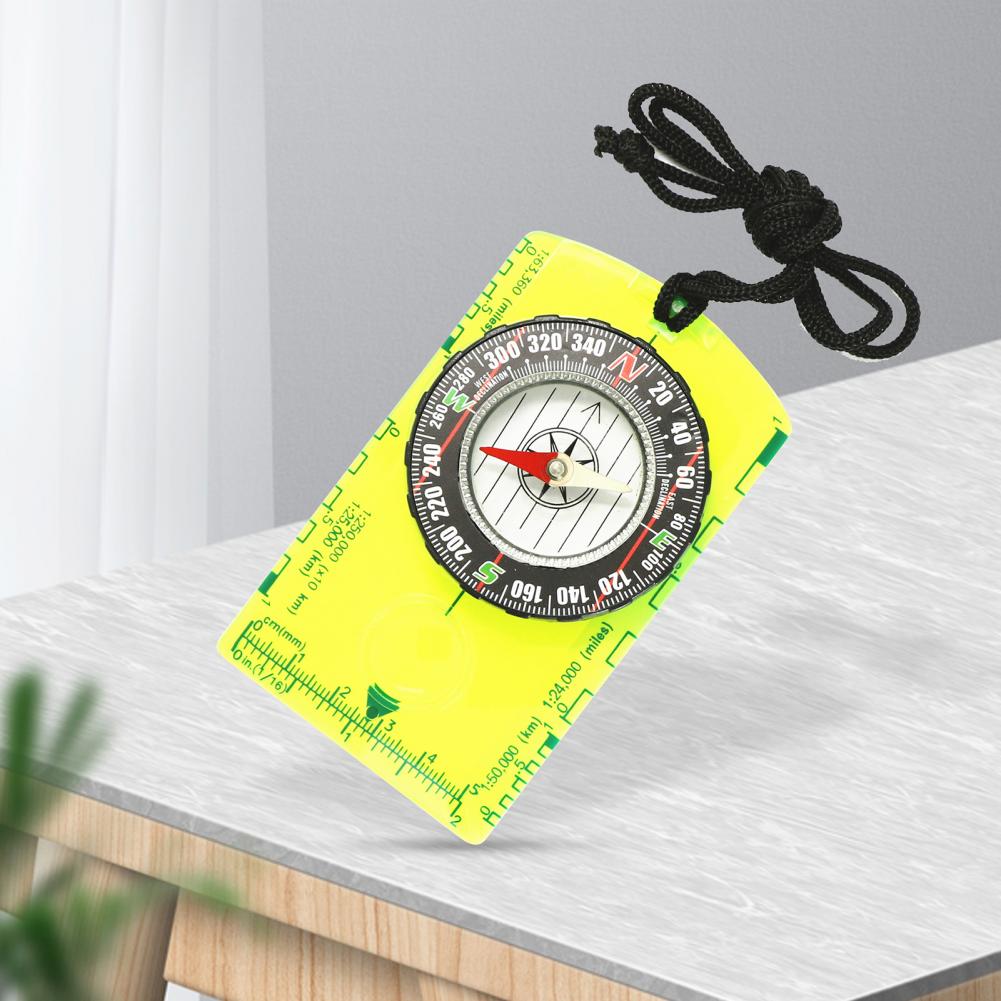 Survival Compass Lightweight Orienteering Compass Arcylic Convenient Essential Orienteering Compass with Lanyard
