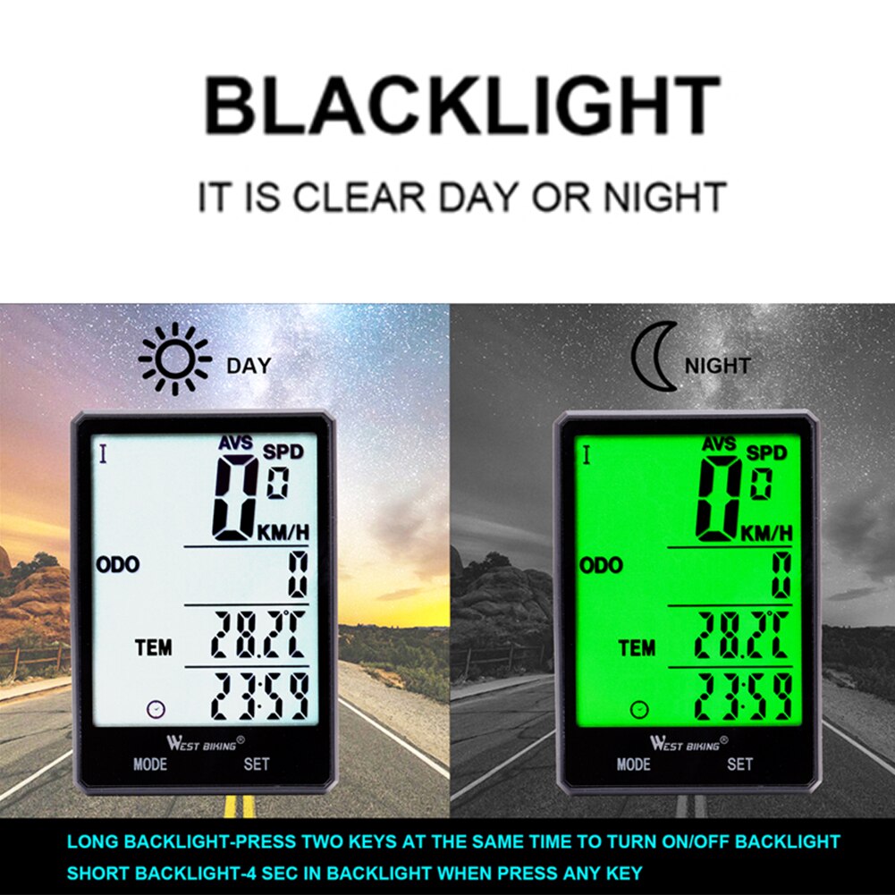 Waterproof Bicycle Computer With Backlight Wireless Wired Bicycle Computer Bike Speedometer Odometer Bike Stopwatch