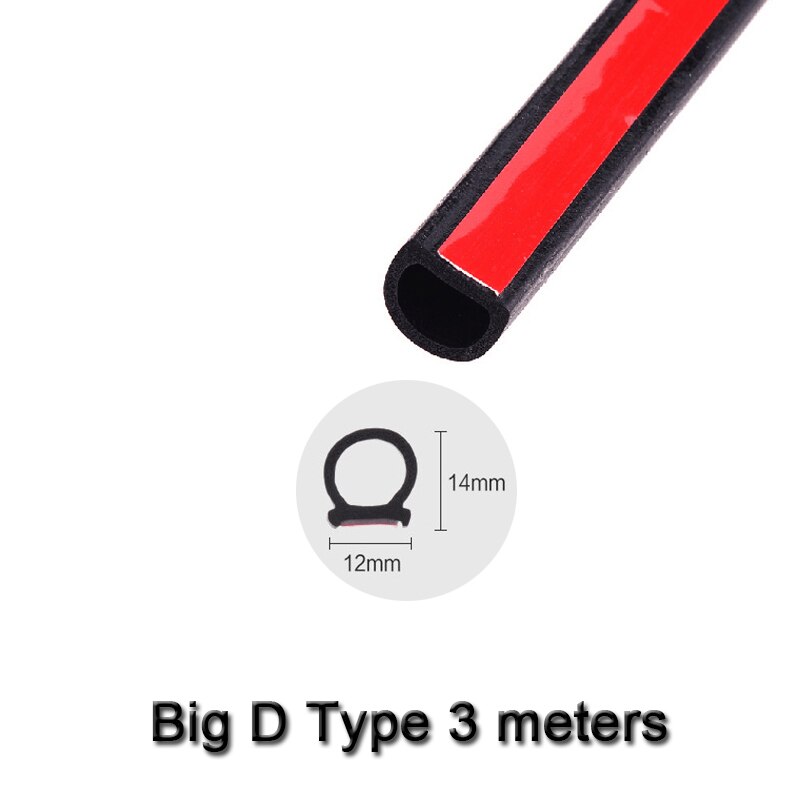 3 meter DIY B D Z P Type Geluidsisolatie Auto Deur Afdichting Strip Stickers Anti-Dust Geluiddichte Afdichting auto Interieur Accessoires: Paars