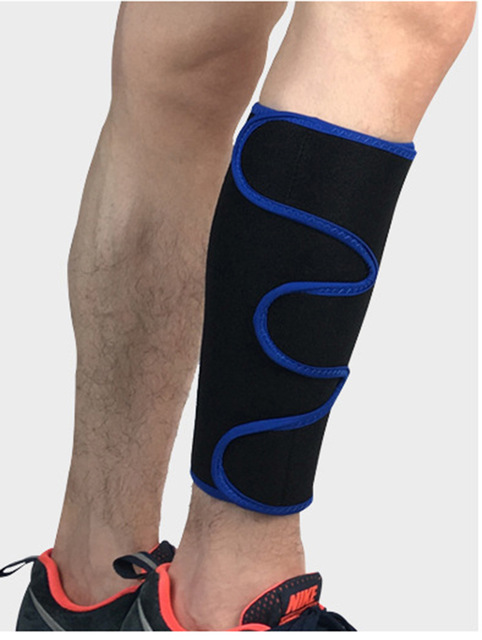 2 Pcs/Lot Neoprene Nylon Basketball Leg Sleeve Outdoor Sports Running Compression Calf Sleeves Calf Stretch Leggings Support: blue