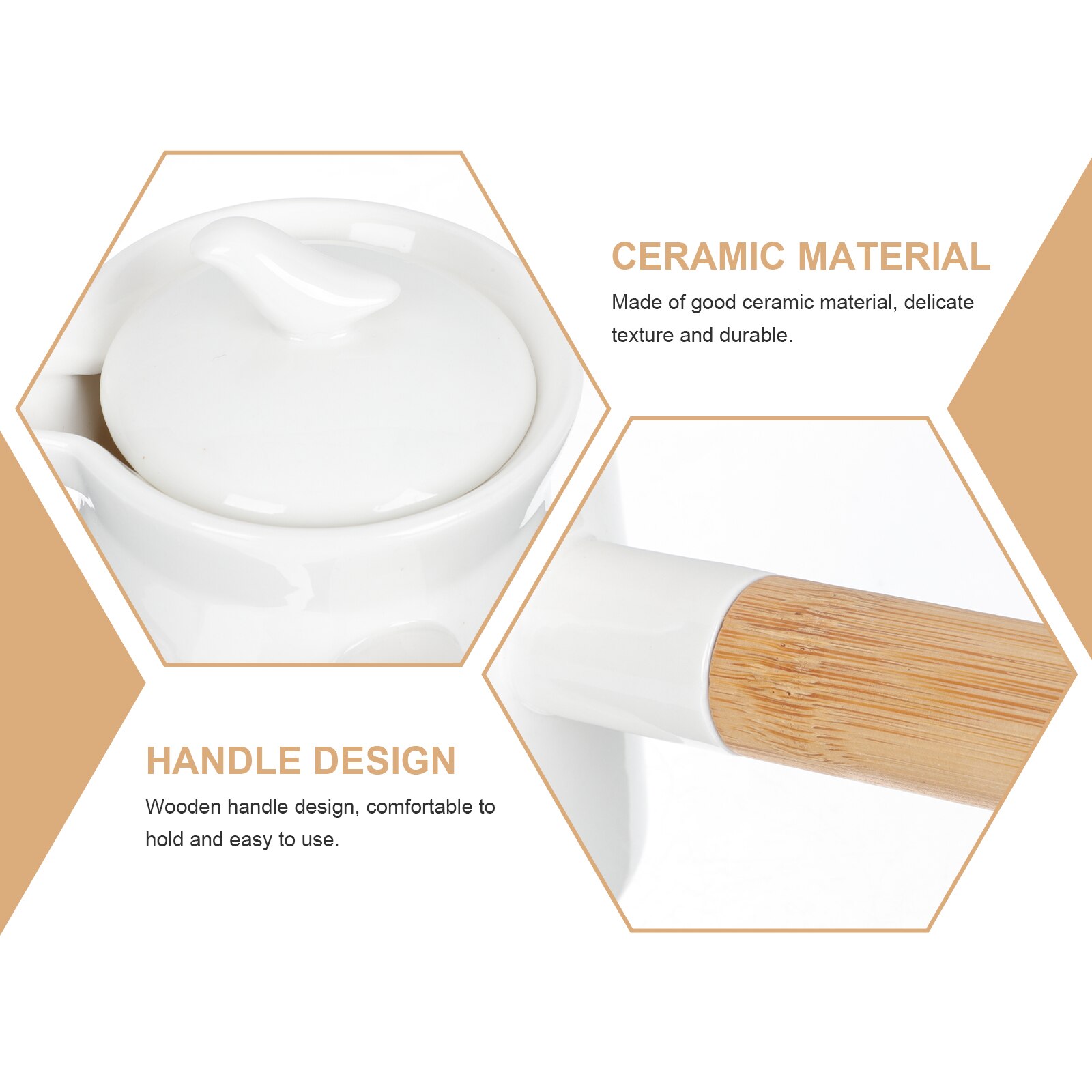 Household Tea Making Pot Coffee Shop Holder Japanese Style Coffee Pot (White)