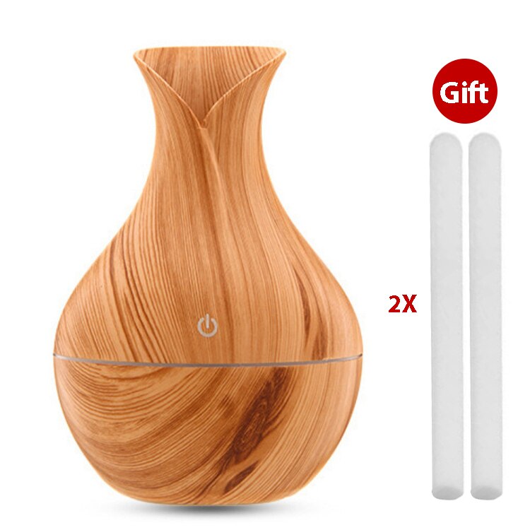 USB Wood Grain Essential Oil Diffuser Ultrasonic Humidifier Household Aroma Diffuser Aromatherapy Mist Maker With Light: 04