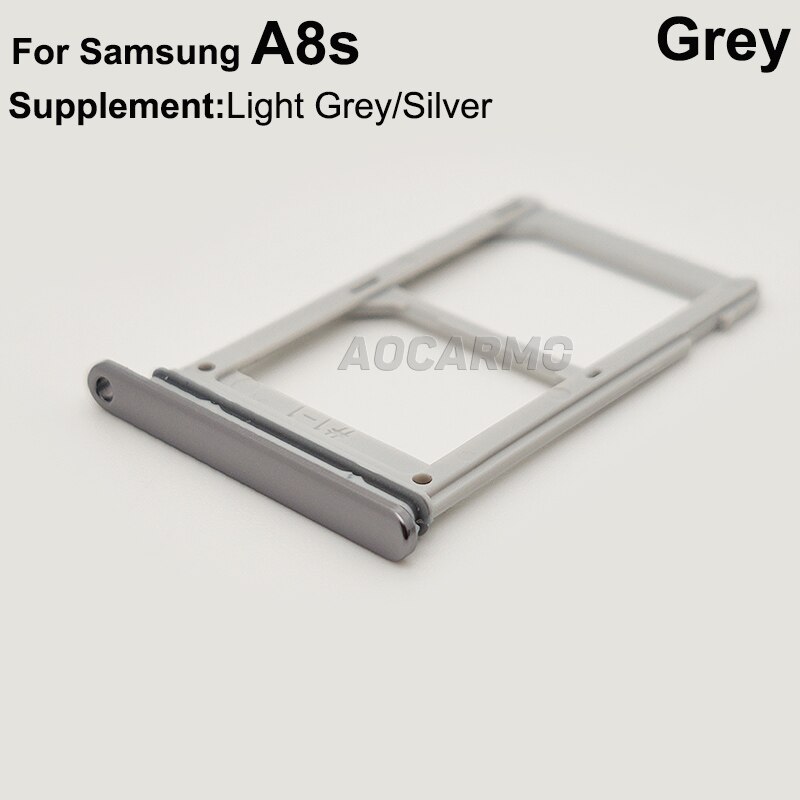 Aocarmo Sim Card MicroSD Holder Nano SIM Slot vassoio per Samsung Galaxy A8s SM-G8870 parte di ricambio