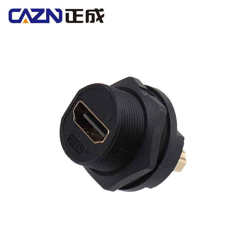 HDMI Waterproof IP67 Female to Female Rear Mount Receptacle Threadded
