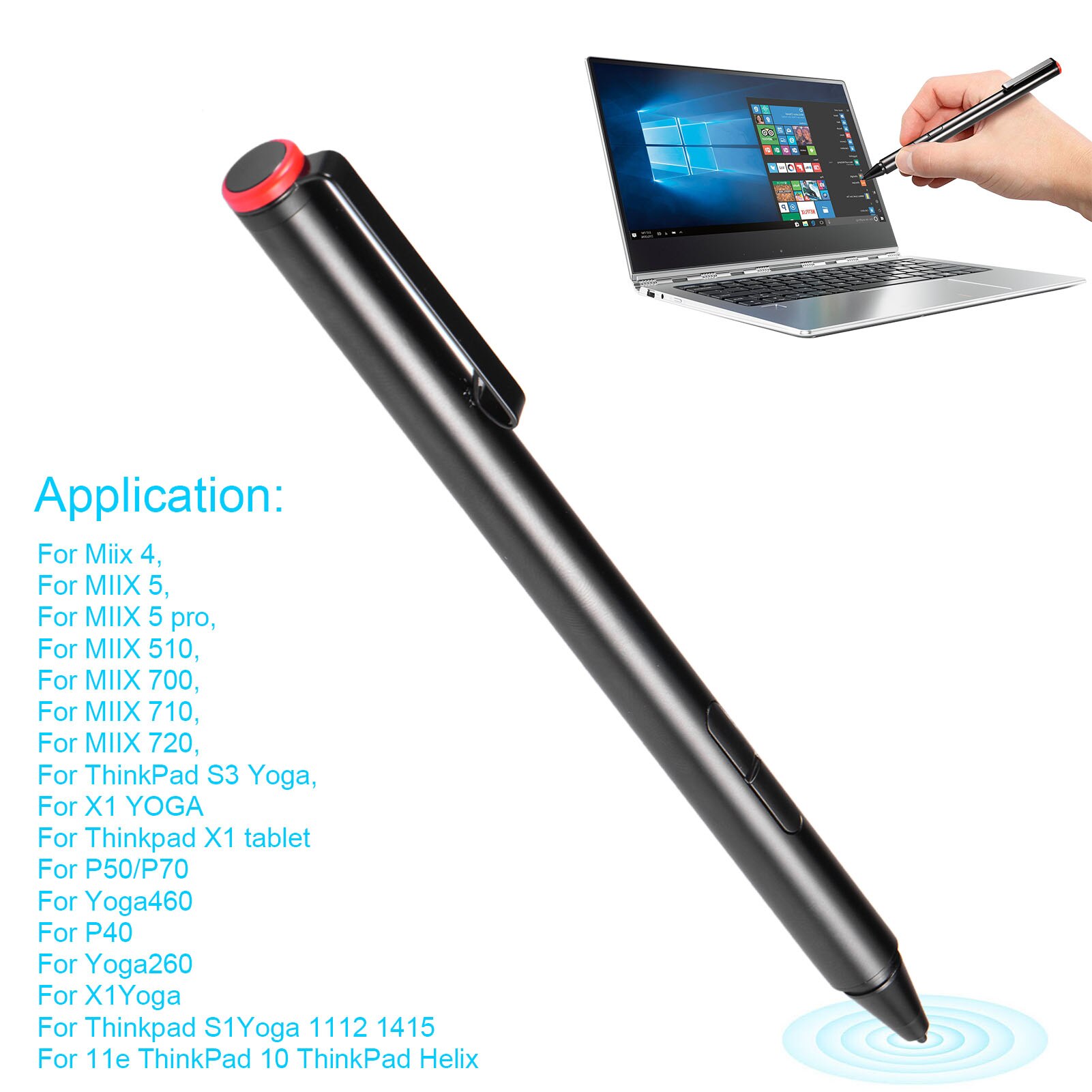 Stylus for Lenovo Active Pen Stylus Pen for Thinkpad X1 tablet/ Yoga720/yoga730/miix 520 700 720 levels of pressure sensitivity