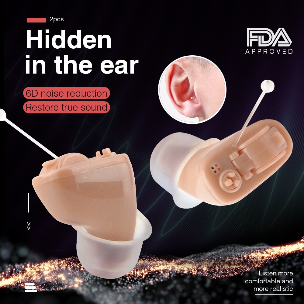 Us  a17 cic usynligt høreapparat mini i øre hjælpemidler lyd stemmeforstærker forstærker til ældre høretab enhed højre øre/venstre