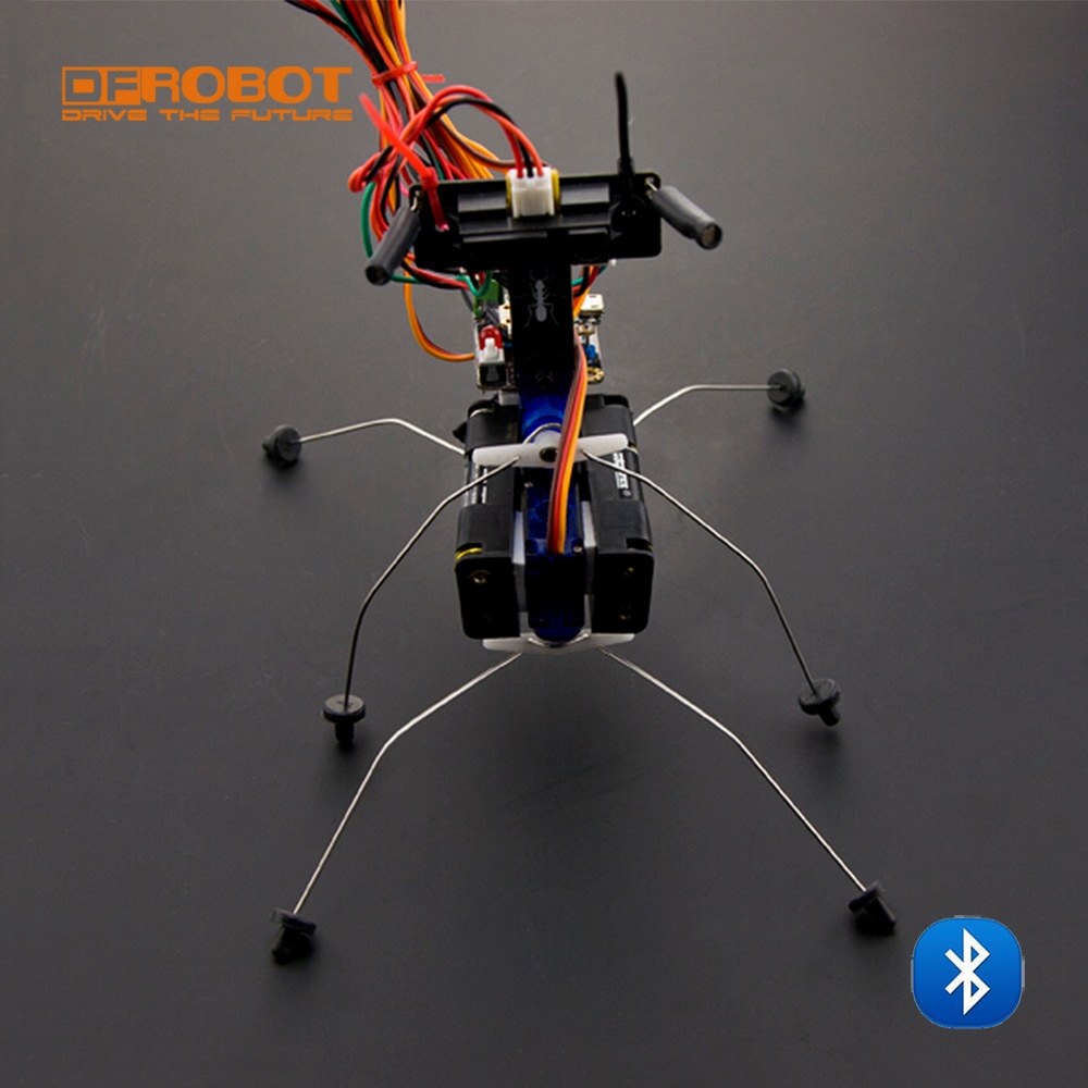 DFRobot Insectbot Hexa Robot Kit V2, 5~6.4V Bluno Beetle + Bluno Beetle Shield /w wireless Bluetooth Compatible with Arduino/iOS