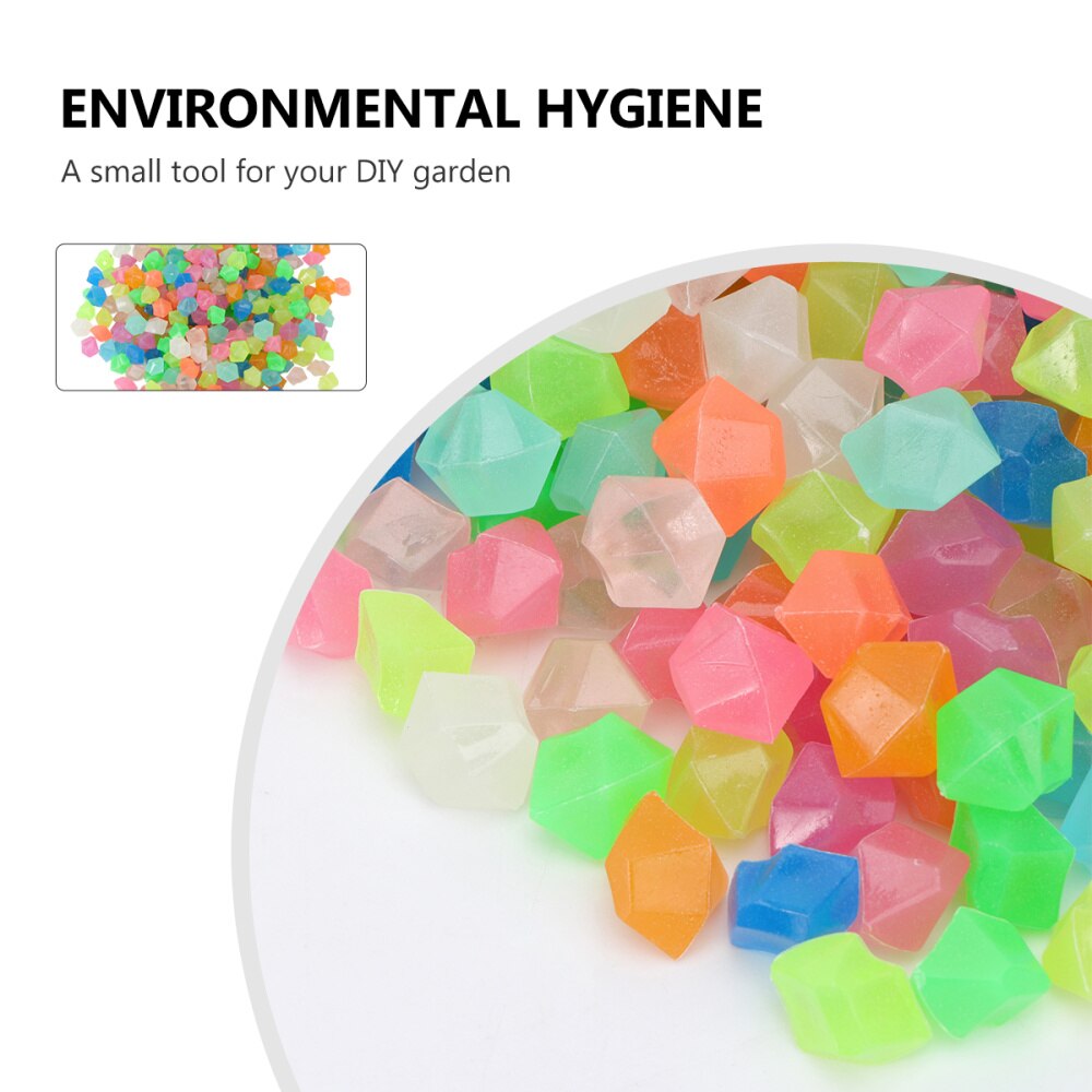 1 sæt lysende sten akvariesten akvarium sten ornament til urtepotte