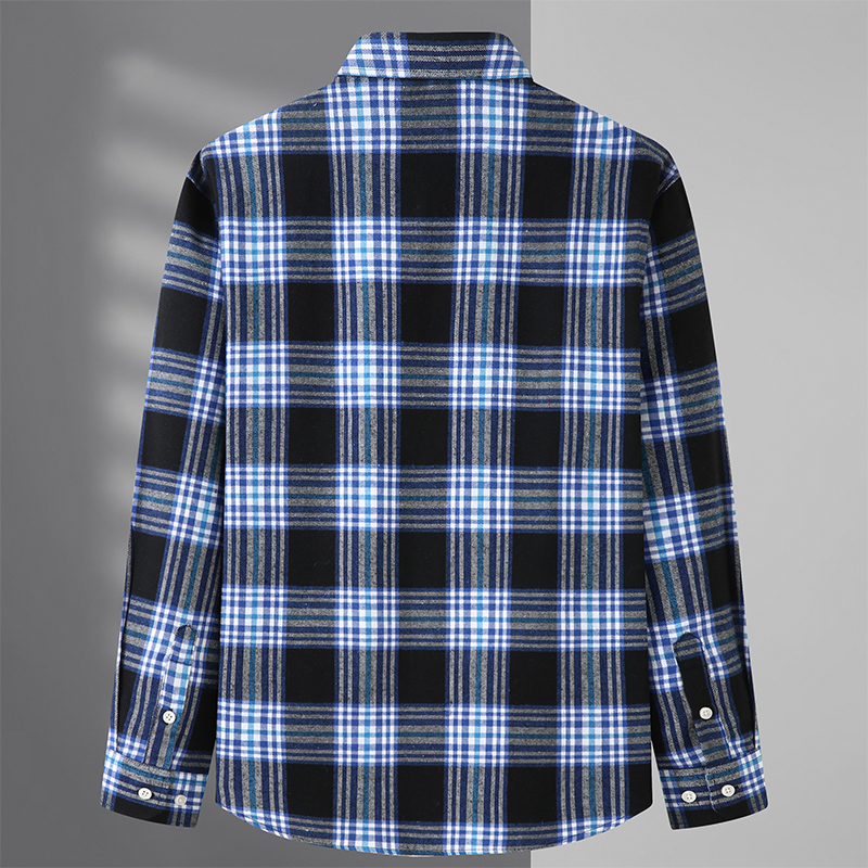 Camisa a cuadros para hombre, camisa masculina de manga larga, estilo clásico, abotonada, color rojo, con estampado clásico, Ropa de talla grande 8XL