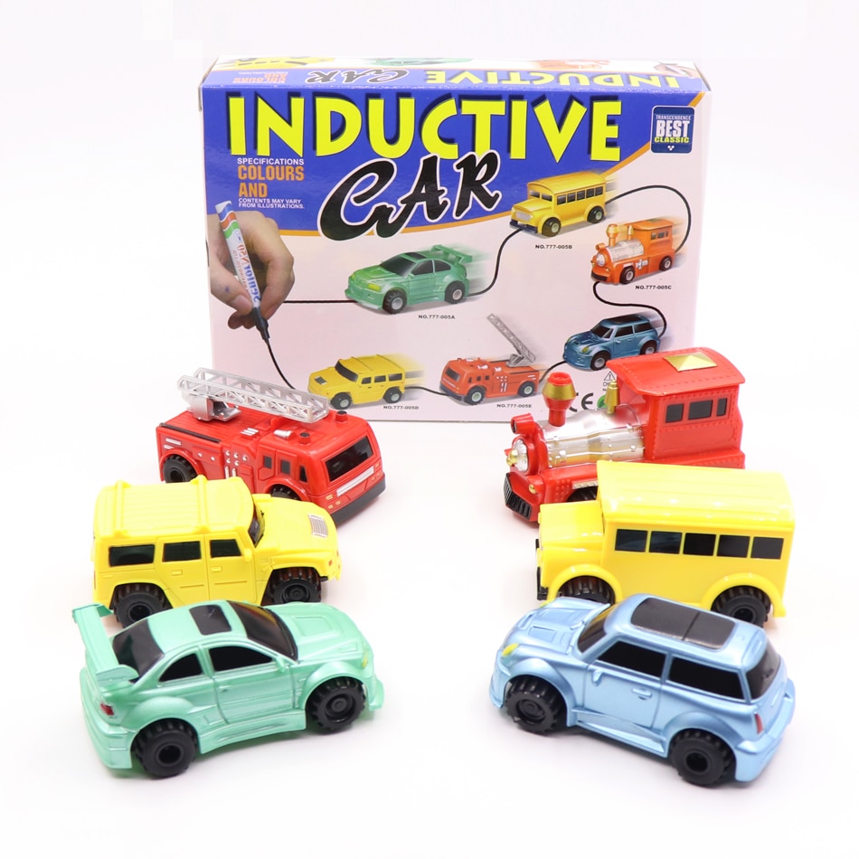 Techniek Voertuigen Truck Mini Magic Pen Inductieve Kinderen Truck Tank Speelgoed Auto Trekken Lijnen Inductie Spoor Auto
