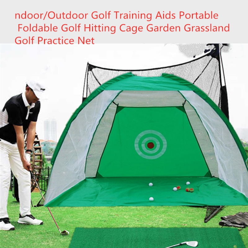 Indoor/Outdoor Golf Training Aids Draagbare Opvouwbare Golf Raken Kooi Tuin Grasland Golf Praktijk Netto