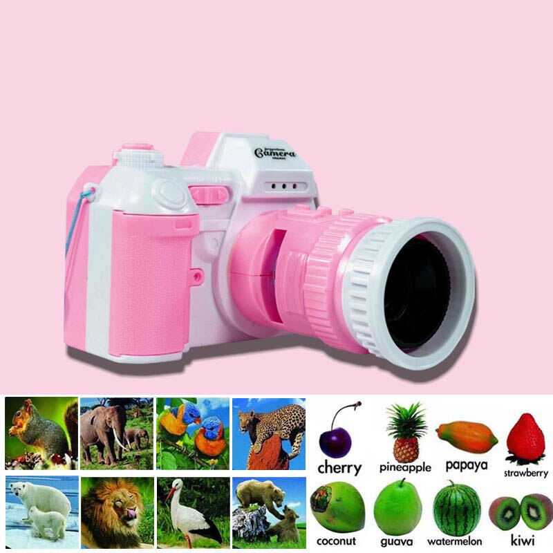 Projection Camera Toy Interesting Educational Children&#39;s Webcam Children Kids Camera Educational Toys For Children Toy: pink