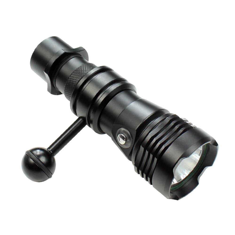 1000lm led waterdichte duikzaklamp met 1 inch balhoofdclip 2000lm gopro-actiecamera: 1000lm met clip