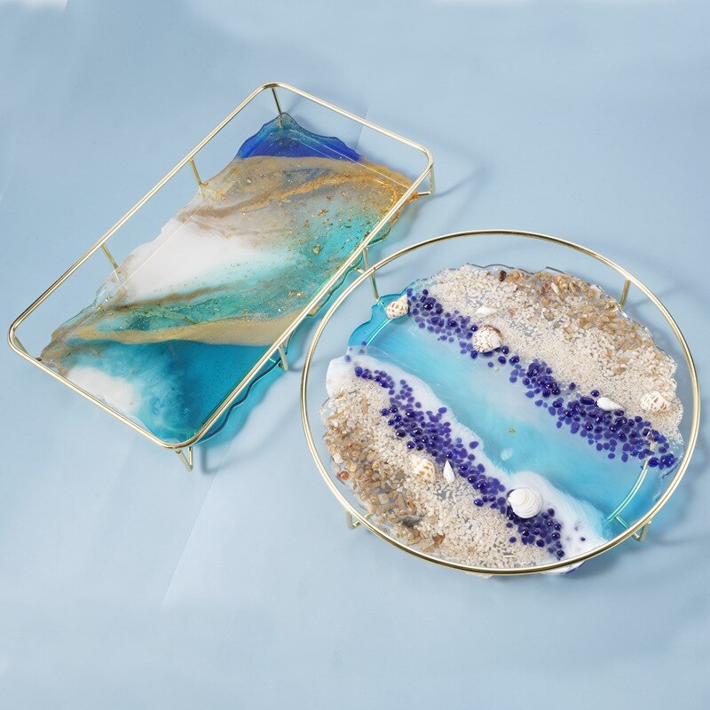 Super Big Triangle Tray Silicone Mold Fluid Artist Round Mold Resin Irregular Epoxy Resin Mold Crafts Resin Art Supplies