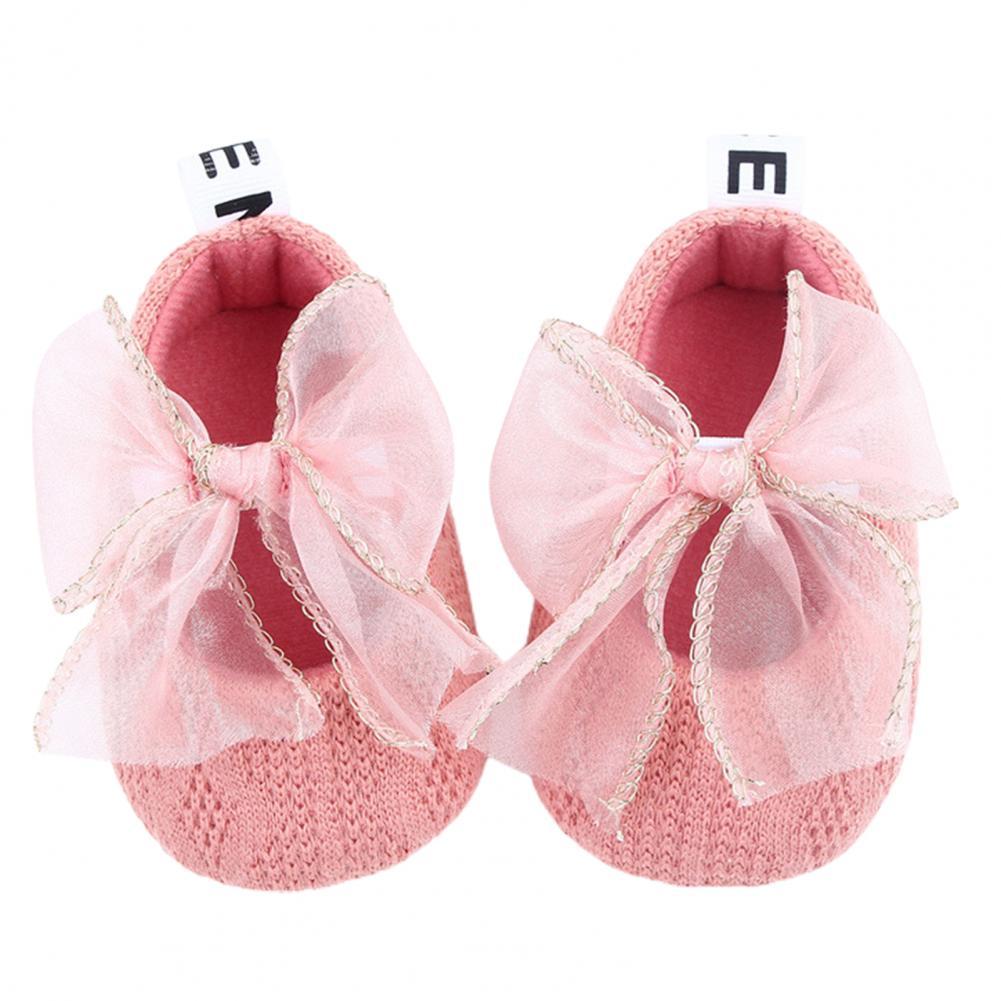 1 Paar stilvoll charmant 3 Größen Krippe Schuhe Foto Stütze Bowknot neugeboren Krippe Schuhe Pro Herbst Baby Krippe Schuhe: Rosa / 13 cm