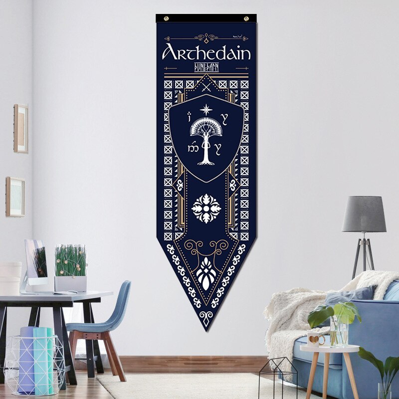 Erebor Arkenstone Lotr Flagge Rivendell Rohan Arthedain Ancalagon die Schwarz Saruman Wohnkultur Fahnen Banner Dekoration Valance S2