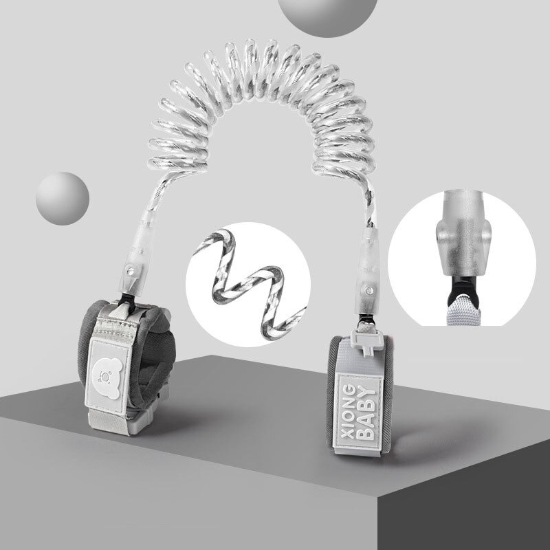 Anti Lost Wrist Link with Magnetic Induction Lock Toddler Wrist Leash for Kids Child Safety Harness Baby Proofing Wristband: Clear / 1.5m