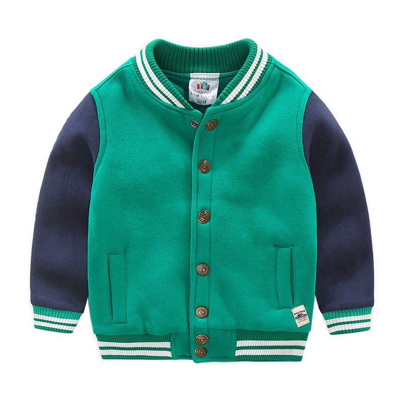 Baby Outerwear Autumn Winter 2-10 12 Years Male Children&#39;S Child Clothing Boys Fleece Thick Warm Long Sleeve Sports Jacket