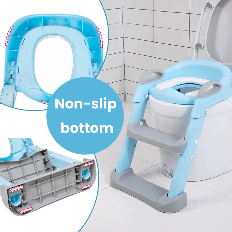 Vouwen Baby Potty Seat Urinoir Rugleuning Training Stoel Met Stap Kruk Ladder Voor Baby Peuters Veilig Wc Potties