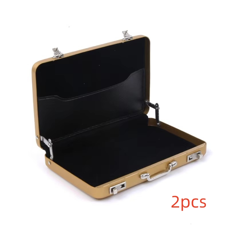 Nueva caja de almacenamiento de aluminio, tarjetero de identificación comercial, Mini maleta, soporte para tarjetas bancarias, estuche de joyería, organizador rectangular