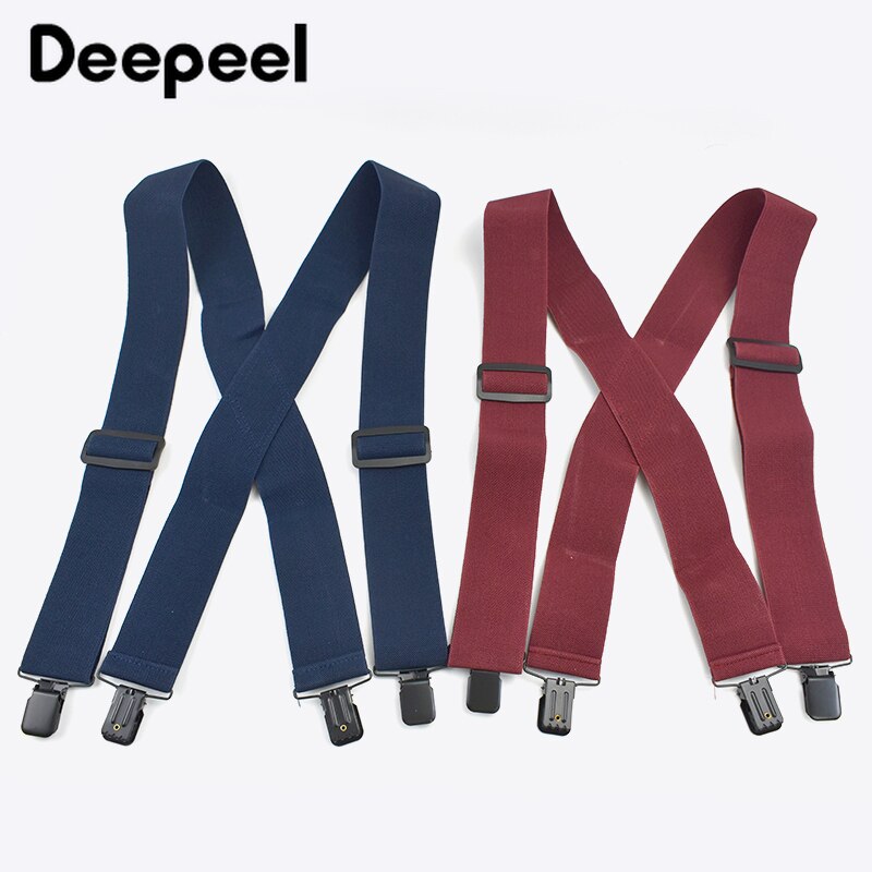 Pantaloni adulti Casual tinta unita bretelle elastiche di alta qualità da uomo e
