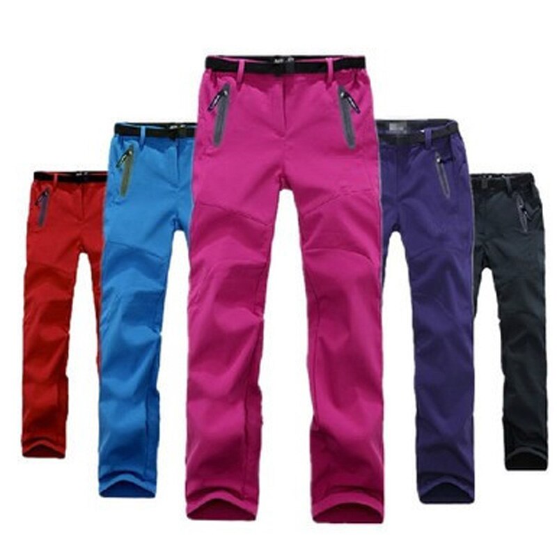 Female Trousers Outdoor Leisure Warm Waterproof Windproof Soft Shell Fabric Climbing Trekking Camping hiking Ski Pant Women