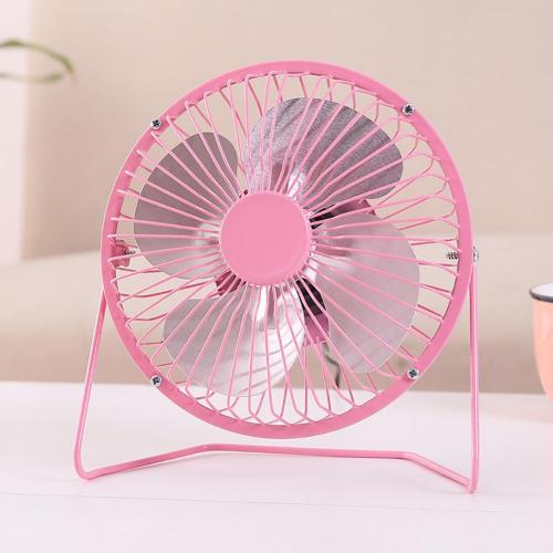 50% Korting 4 Inch Draagbare Usb Opgeladen Metalen Mute Tafel Koelventilator Home Office Luchtkoeler: Roze