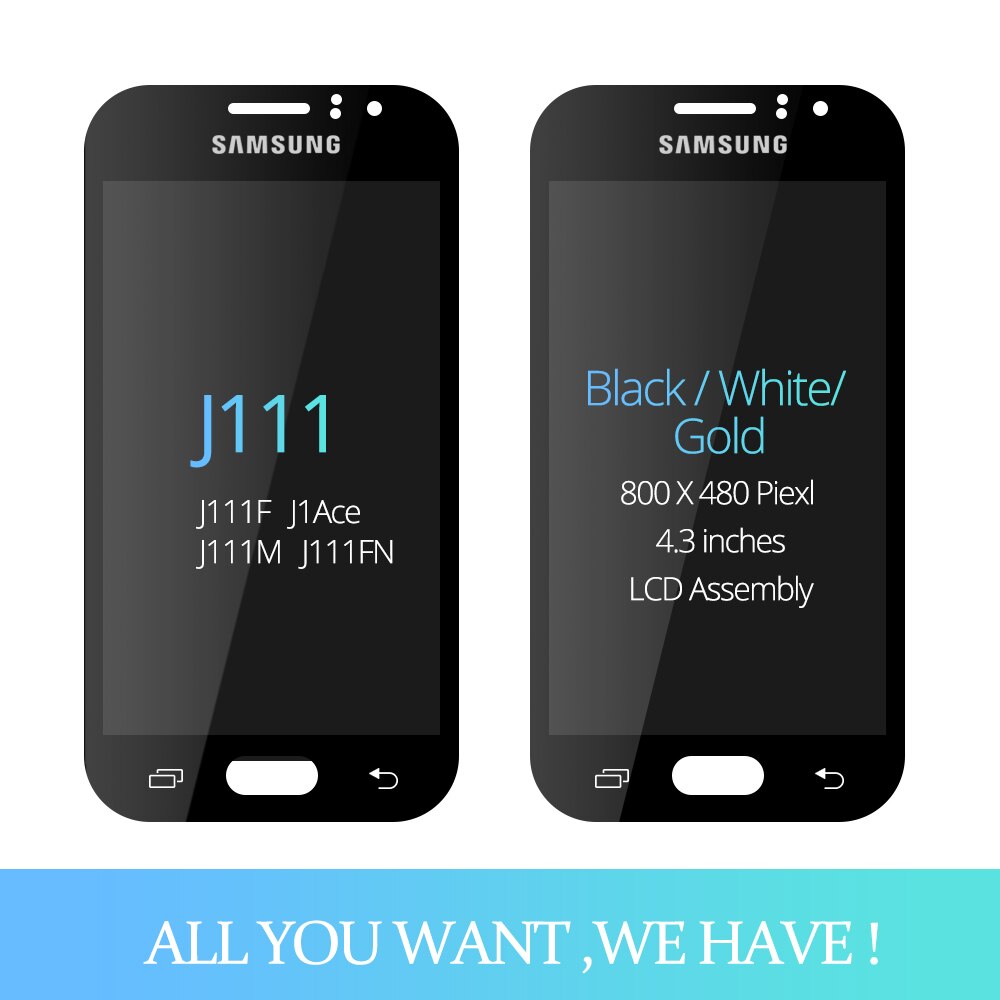 LCD Screen Display for Samsung Galaxy J1 Ace J111F J111M J111FN - 4.3 Inch TFT Digitizer Assembly
