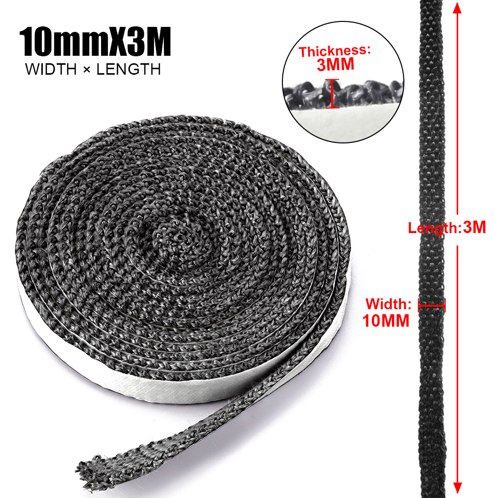 2/3m 10/15mm Glasfaser seil dichtung Herd/Feuers eil Holzofen Holz brenner Tür dichtung Hoch temperatur feuerfeste Dichtung: Gelb