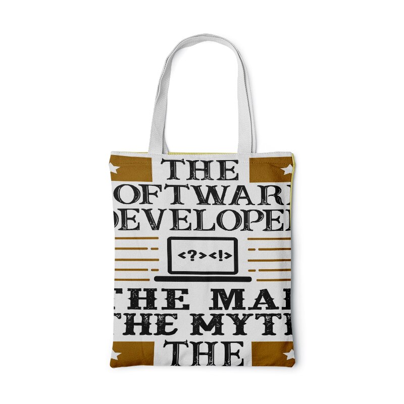 Lerret tote bag shopping reise kvinner øko gjenbrukbare skulder shopper vesker harajuku høy kapasitet shopping bolsa