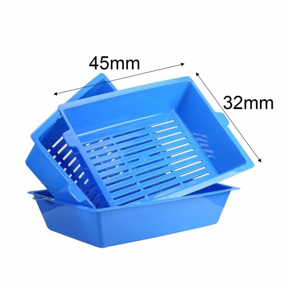 3 pièces de lit pour chat Semi fermé anti-éclaboussures chat toilette chat litière boîte en plastique bac à litière fournitures pour animaux de compagnie 3 plateaux verrouillés facile à utiliser