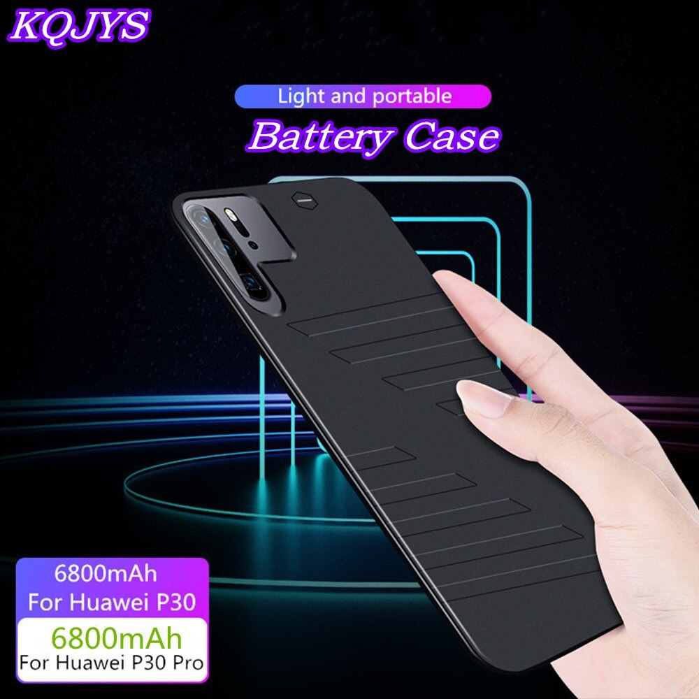 Kqjys 6800Mah Draagbare Batterij Oplader Gevallen Voor Huawei P30 Pro Batterij Case Power Bank Opladen Cover Power Case Voor huawei P30