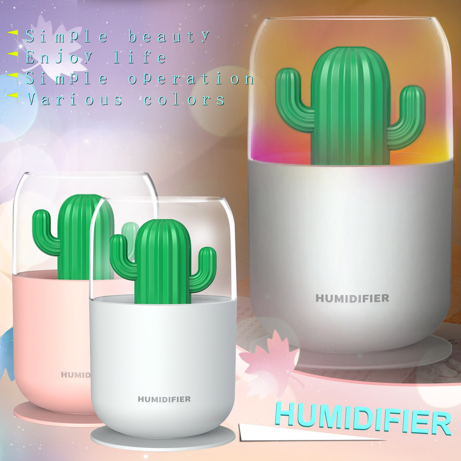 Humidificador de aire portátil, difusor de Aceite esencial de Aroma ultrasónico de 300ml, Usb, máquina de niebla, purificador de aromaterapia para casa y coche, n. ° 4