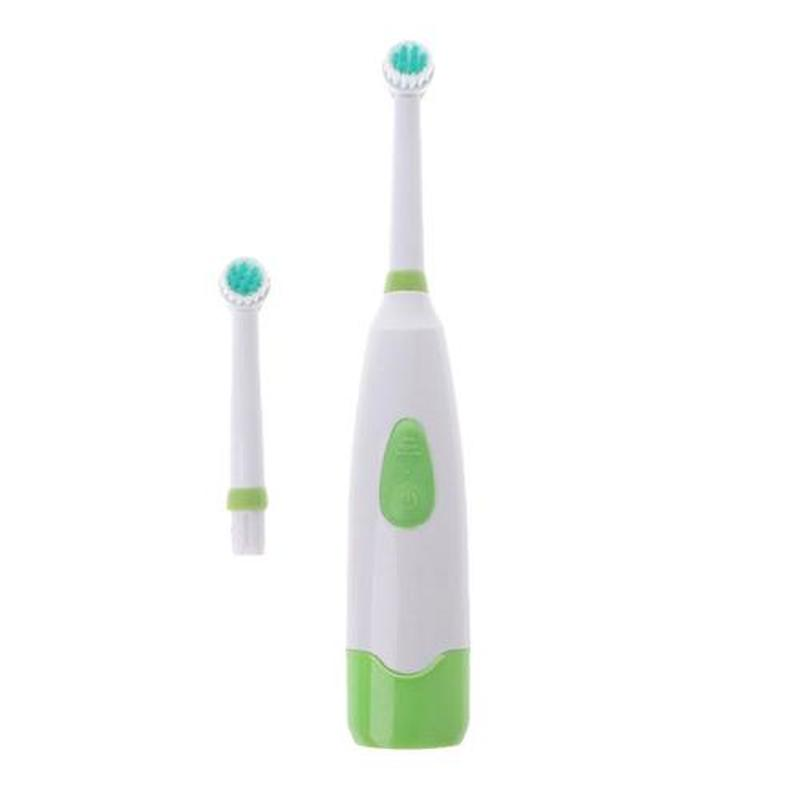 Electric toothbrush waterproof rotary two soft bristle toothbrush heads children's toothbrush adult toothbrush: Gn