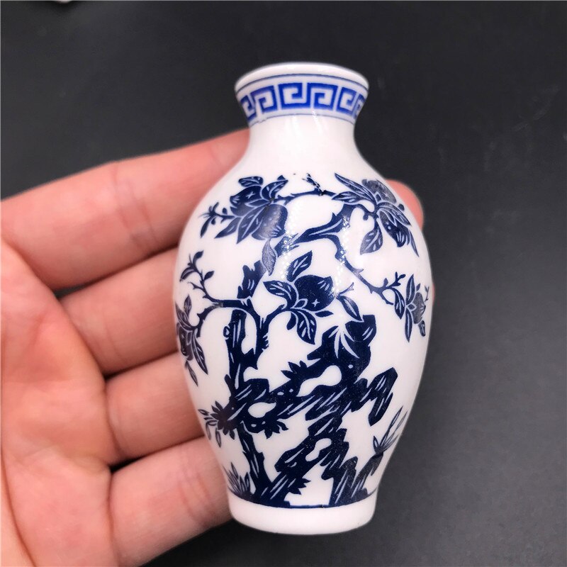 Jarrón de porcelana azul y blanca de cerámica de estilo chino, conjunto de imanes para refrigerador, imán para nevera, recuerdo: 4