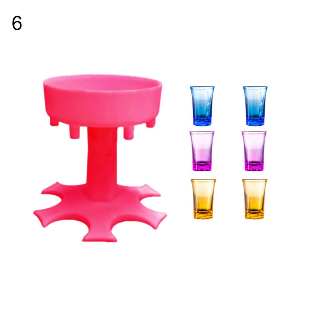 6 Borrelglas Dispenser Houder Bar Wijn Whisky Bier Dispenser Accessoires Caddy Liquor Dispenser Party Games Drinken Shot Glasse: B style set