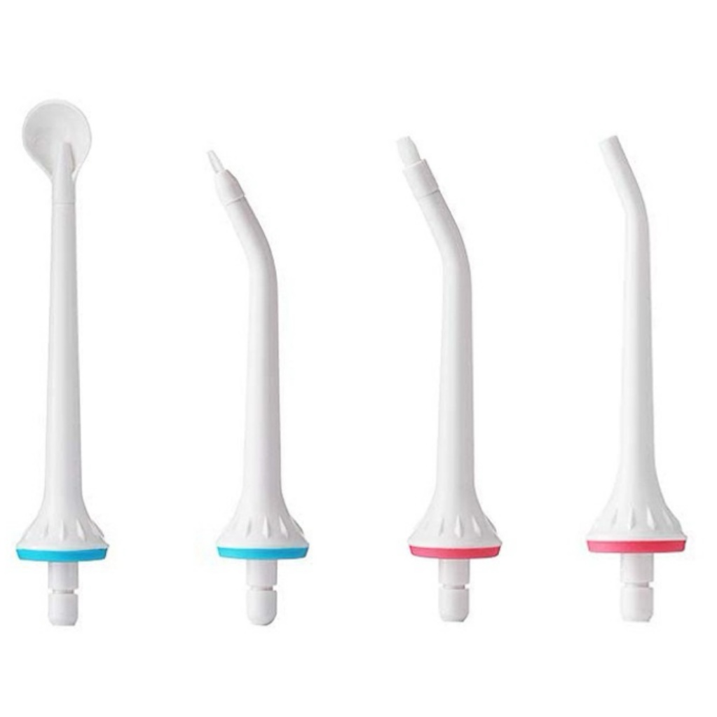 4 Uds Fairywill agua Flosser puntas de repuesto para la familia FW5020E agua Flosser irrigador bucal respetuoso con el medio ambiente duradero: Oro