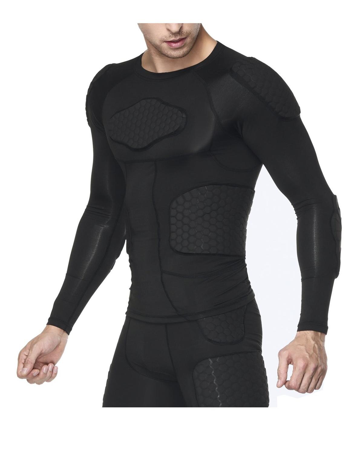 T-Shirt manches longues | Haut rembourré et protecteur, avec Compression de moto pour hommes