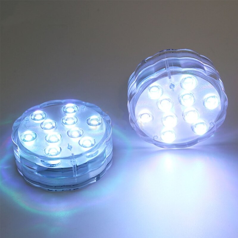 Idealife 20LED Rechargeable Underwater Lights IP68 Waterproof LED Lights RF Remote Control Pool Lights Color Changing Lights for Whirlpool Bath Party Vase Base Aquarium Pond