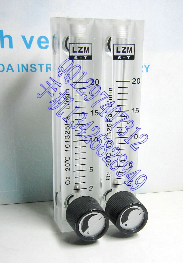 LZM-6T O2 adjustable oxygen flowmeter 2~10L/min oxygen flow meter panel