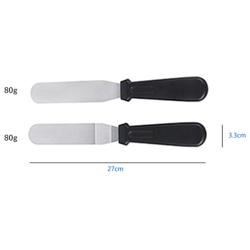 Rotating Cake Turntable with 2 Icing Spatula and 3 Icing Smoother, Revolving Cake Stand White Banking Cake Decorating Supplies