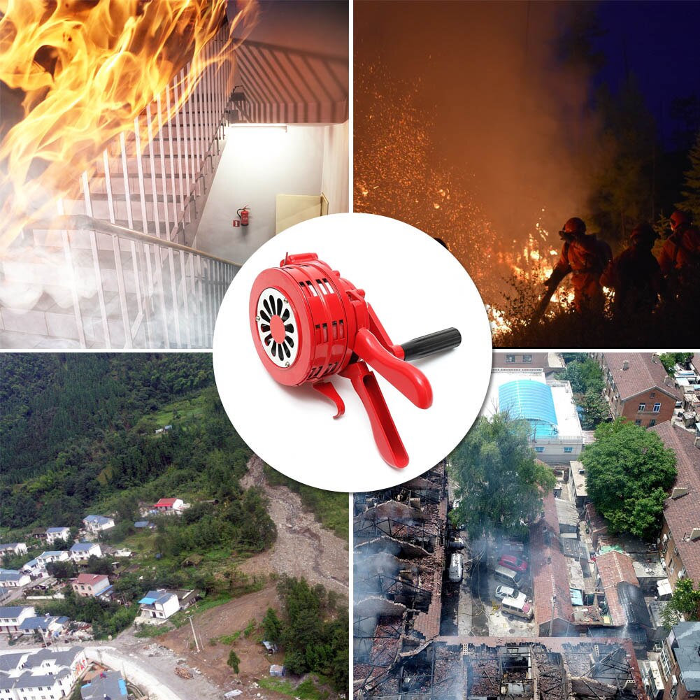 Manivela manual de sirena de seguridad antiincendios, alarma de emergencia, aleación de aluminio 231X202X115mm GK99