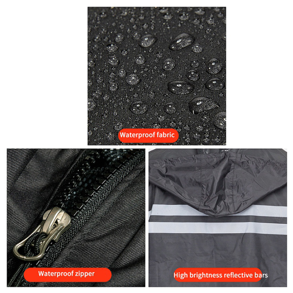 Manteau imperméable réfléchissant de moto | Vêtements universels de pluie pour moto de nuit, vélo à capuche, coupe-vent, combinaison de randonnée, vélo d'extérieur