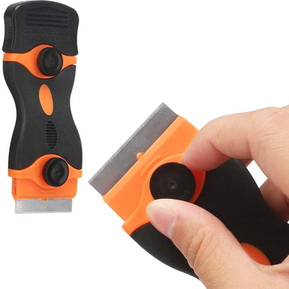 Multi-Purpose Mini Razor Blade Scraper Set Cleaning Tool for Scraping Labels Decals Stickers Auto Glass Cooktop Stove Window